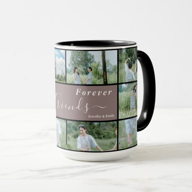 Taza Mejor Amigos Collage de fotos Mug (Anverso derecho)