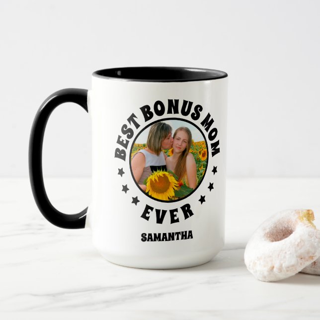Taza Mejor Bonos Personalizados Día de la Madre (Con donut)