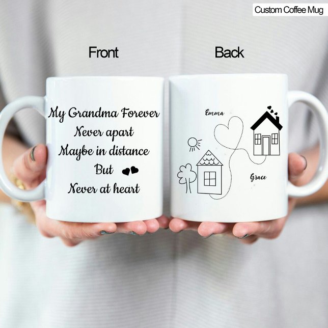 Taza Mejor café de amor de larga distancia (Best Grandma Forever Long Distance Love Coffee Mug)