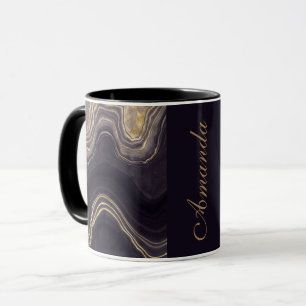 Taza Mejor café de dos tonos de mármol personalizado,