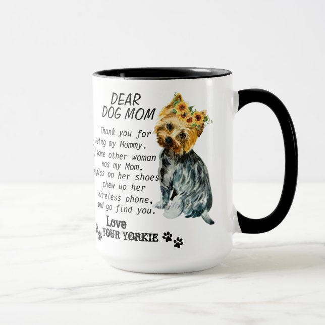Taza Mejor cita de Yorkie Mom (Derecha)