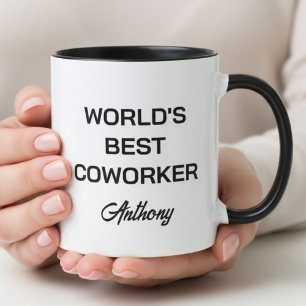 Taza Mejor Compañero de Trabajo del Mundo Nombre Person