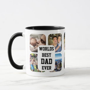 Taza Mejor DAD jamás Diez collage de fotos Mug