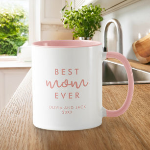 Taza Mejor Día de la Madre de Personalizado rosado de m