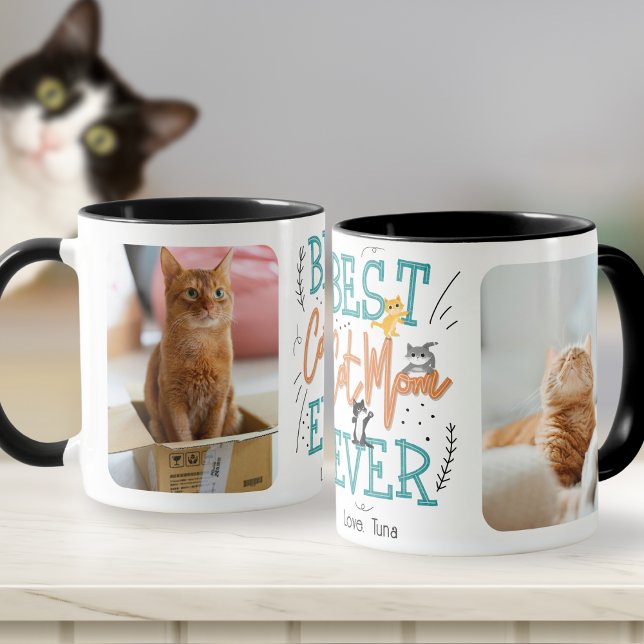 Taza Mejor Día de la Madre fotográfico para gatos (Subido por el creador)