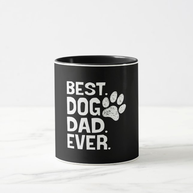 Taza Mejor diseño de papa de perro (Centro)