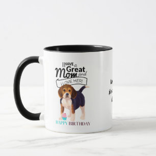 Taza Mejor diversión personalizada de BEAGLE DOG MOM