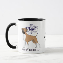 Taza Mejor diversión personalizada de BOXER DOG MOM del