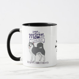 Taza Mejor diversión personalizada de HUSKY DOG MOM del