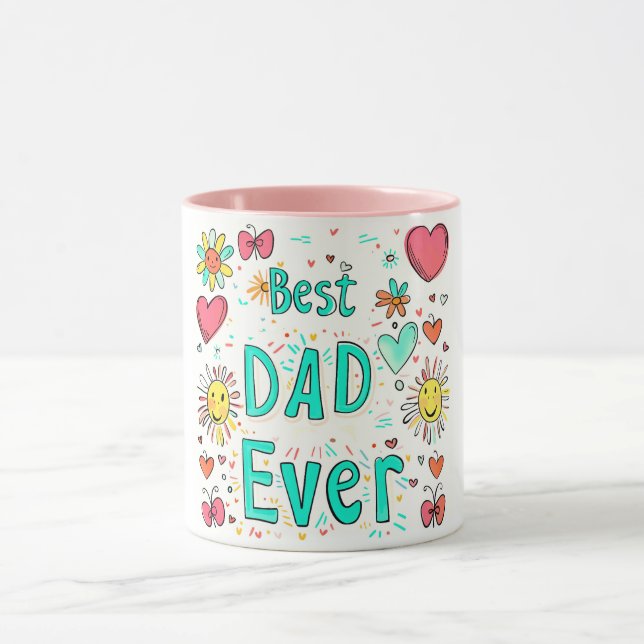 Taza Mejor Doodle De Papá Que Nunca (Centro)