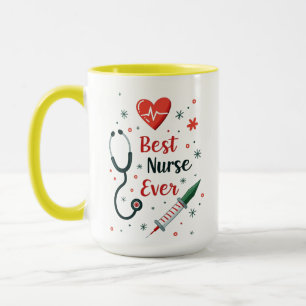 Taza Mejor Enfermera de la historia - Gracioso Diseño J
