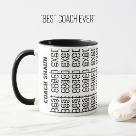 Taza Mejor entrenador de Personalizado de mensajes ocul