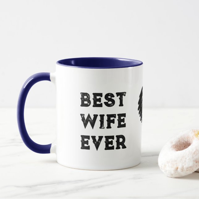 Taza Mejor Esposa Del Café Mug (Con donut)