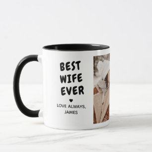 Taza Mejor Esposa del Mundo Mensaje Personalizado de 2 
