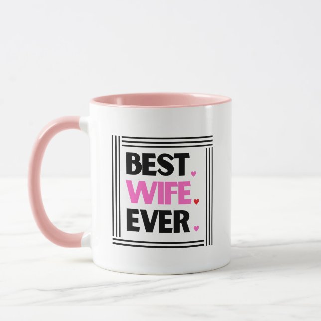 Taza Mejor Esposa del Personalizable (Izquierda)