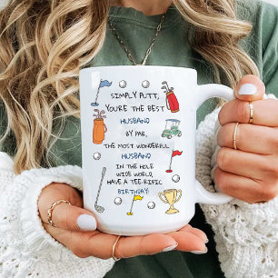 Taza Mejor esposo golfista divertido cumpleaños golfist