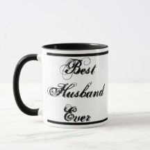Mejor Esposo Guión Negro Mug Blanco