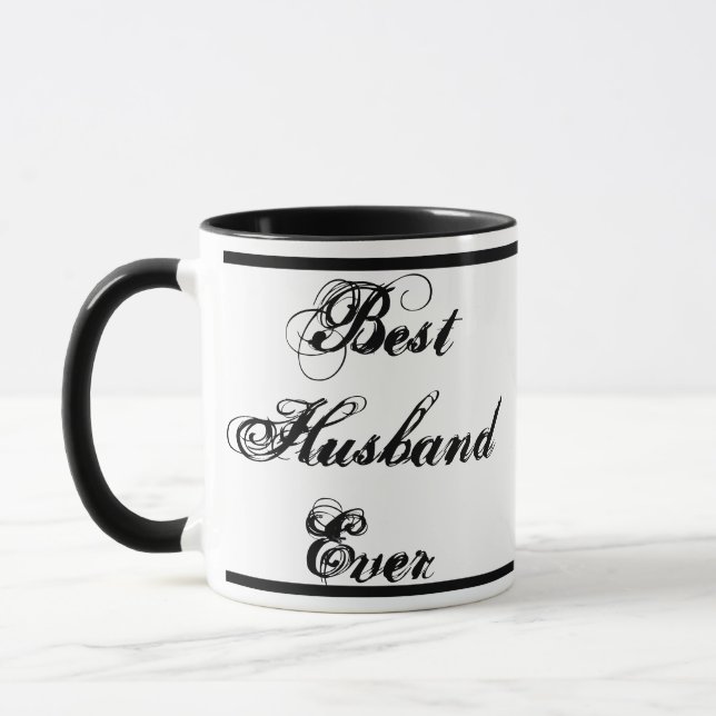 Taza Mejor Esposo Guión Negro Mug Blanco (Izquierda)