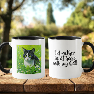 Taza Mejor estuviera en casa con mi gato