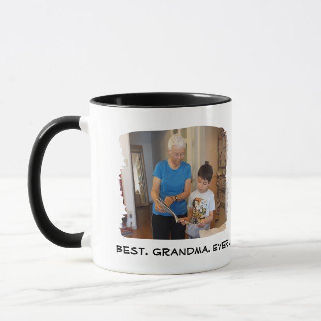 Taza Mejor foto de la abuela Nana Grandparent Personali (Izquierda)