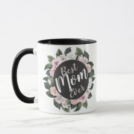 Taza Mejor foto de mamá siempre floral