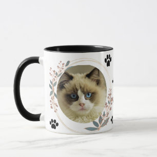 Taza Mejor foto de Personalizado moderno de papá gato
