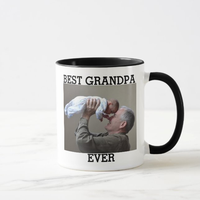 Taza Mejor foto del abuelo jamás Personalizado crea la  (Derecha)