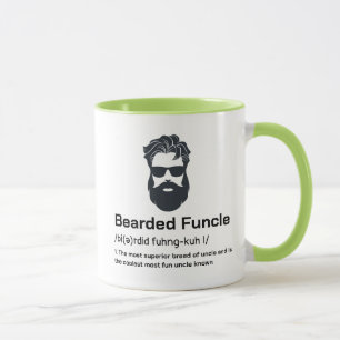 Taza Mejor Funicular con barba divertida de definición 