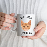 Mejor gato Abuela Regalos Personalizado Cabeza de