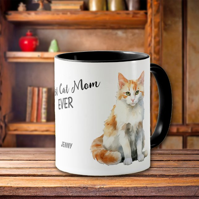Taza Mejor Ginger y mamá del gato blanco jamás Mug (Subido por el creador)
