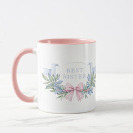 Taza Mejor Hermana | Pink Gingham Grandmillennial