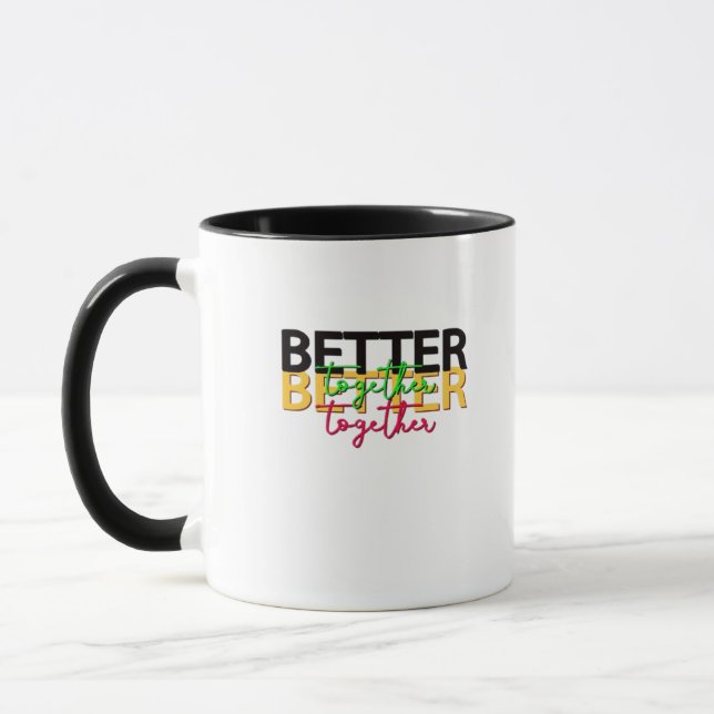Taza Mejor Juntos como un Estilo Familiar Sentimental  (Izquierda)