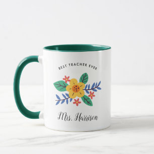 Taza Mejor Maestría De Apreciación Floral Personalizada