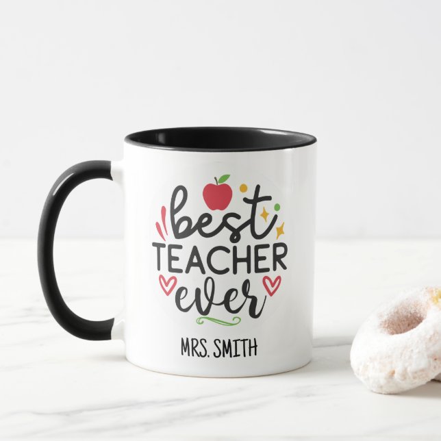 Taza Mejor maestro personalizado (Con donut)
