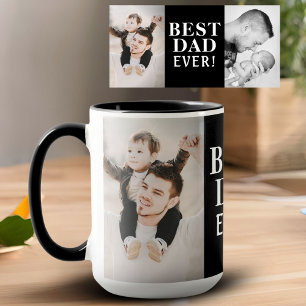 Taza Mejor Mal Día del Padre 2 Collage de Fotos