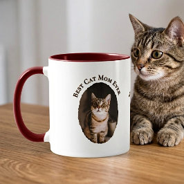 Taza Mejor Mamá de Gatos Personalizado Divertido Lindo