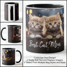 Mejor Mamá de Gatos Plantilla de Una Foto Con Text