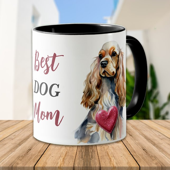 Taza Mejor Mamá de Perro Cocker Spaniel (Subido por el creador)