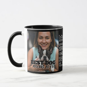 Taza Mejor Mamá de Perro Modernas Foto Personalizada y