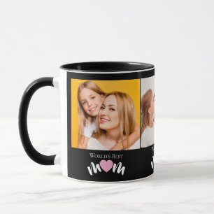 Taza Mejor Mamá del Mundo Corazón Adorable Elegante Neg
