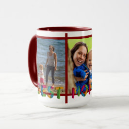 Taza Mejor Mamá del Mundo Fotocolage Personalizado Burd