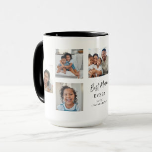 Taza Mejor Mamá del Mundo Personalizado Collage de 7 Fo