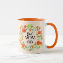 Mejor Mamá Desde Watercolor Floral Café Mug