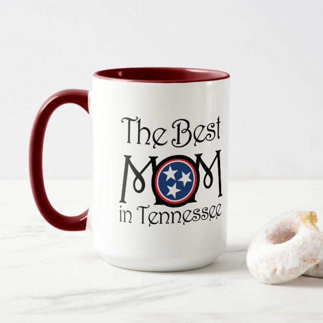 Taza Mejor mamá en Tennessee Mug 15oz (Con donut)