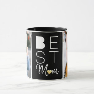 Taza Mejor Mamá Moderna Dos Fotografía Negro Mug