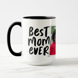 Taza Mejor mamá moderna foto en blanco y negro