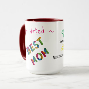 Taza Mejor Mamá Niño Mano Imprimir arte Personalizado