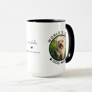 Taza Mejor Mamá Perro Dos Tipografía Moderna Foto