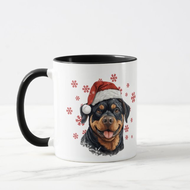Taza Mejor Mamá Perro Navidades Rottweiler Perro (Izquierda)