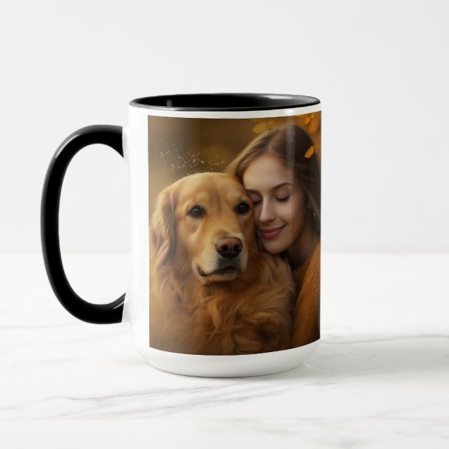 Taza Mejor Mamá Perro Personalizado Moderna Foto café (Izquierda)